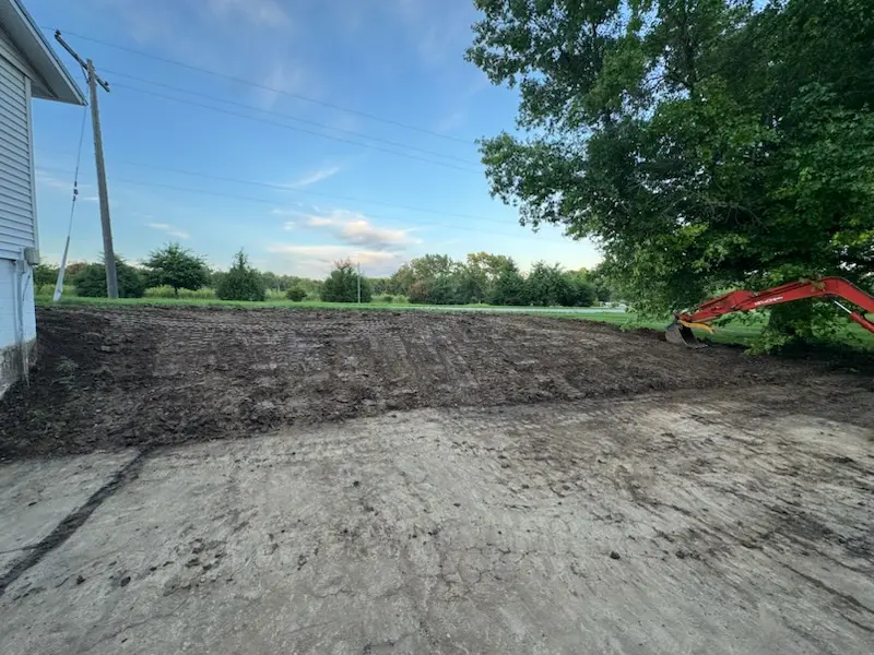Freshly graded ground after land clearing near Shelbyville, Illinois by Foil Land Services